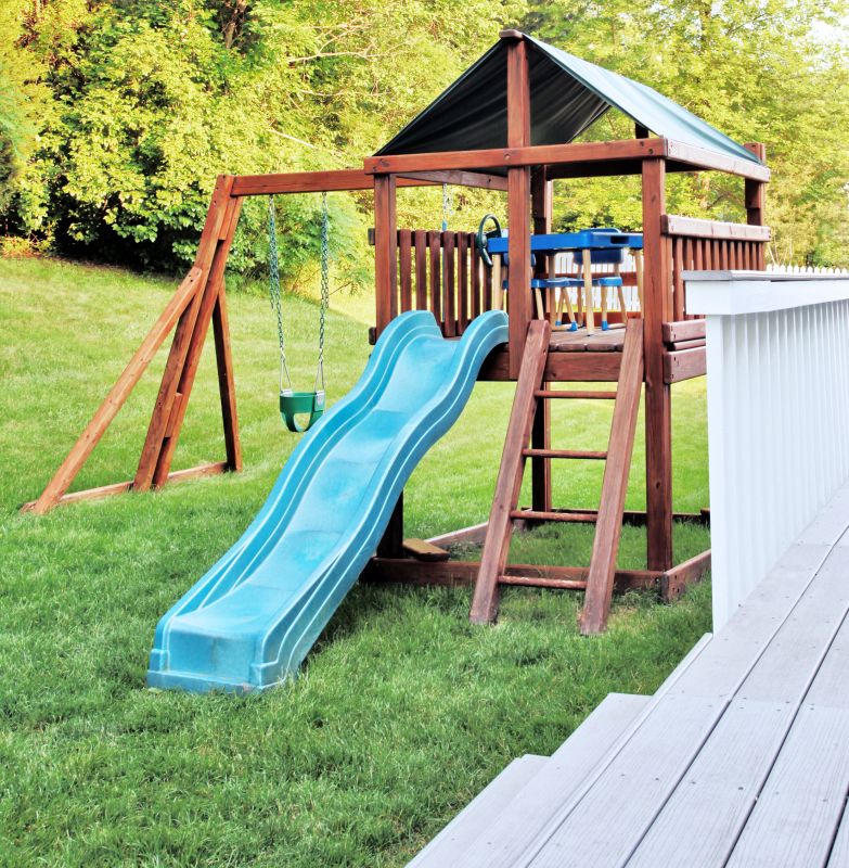Wooden Swing Set Installation in Kansas City, MO