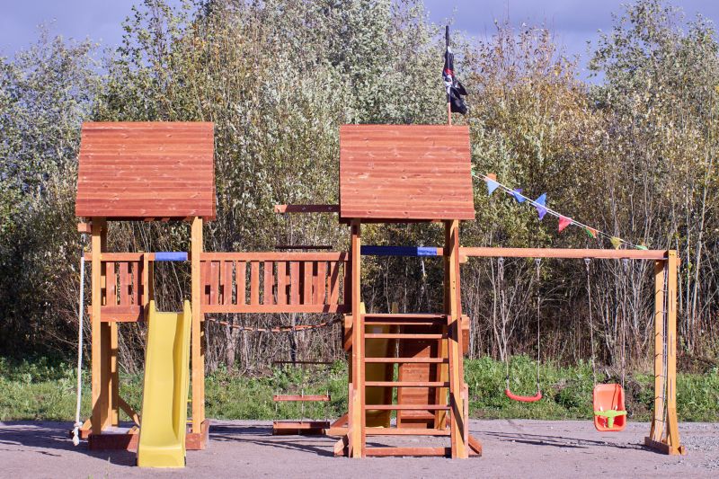 Wooden Swing Set Installation in Longmont, CO